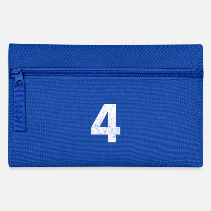 Number 4, number 4, 4, four, number four, four - Pencil Case - royal blue