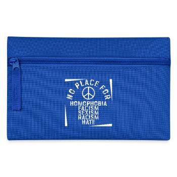 No Place for Homophobia Facism LGBT Pride Vintage - Federtasche - Royalblau - Vorne