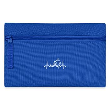 Excavator Shirt · Construction Worker · Construction · Heartbeat - Pencil Case - royal blue - Front