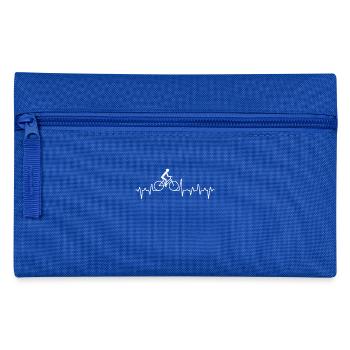 Bicycle Heartbeat gift - Pencil Case - royal blue - Front