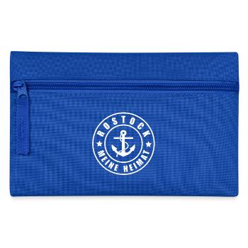 Rostock | Meine Heimat | Anker | Hafen | Hansa - Federtasche - Royalblau - Vorne