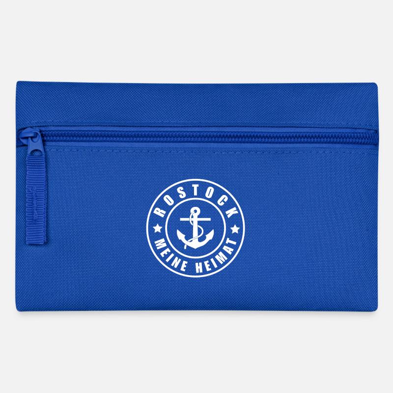 Rostock | Meine Heimat | Anker | Hafen | Hansa - Federtasche - Royalblau