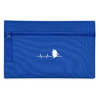 Fireman Feuerwehr Herzschlag geschenk mann beruf - Federtasche - Royalblau - Vorne