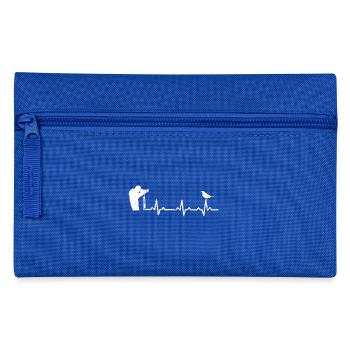 Vogelfotograf Herzschlag heartbeat geschenk foto - Federtasche - Royalblau - Vorne