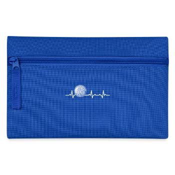 Golf heartbeat heartbeat gift golf golfer - Pencil Case - royal blue - Front