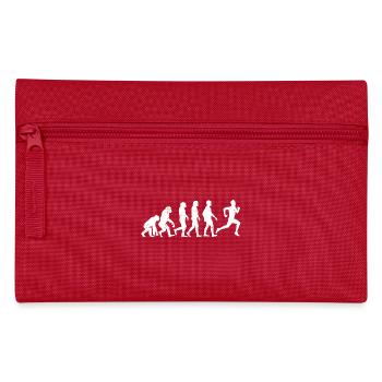 Läufer evolution rennen joggen geschenk marathon - Federtasche - Rot - Vorne