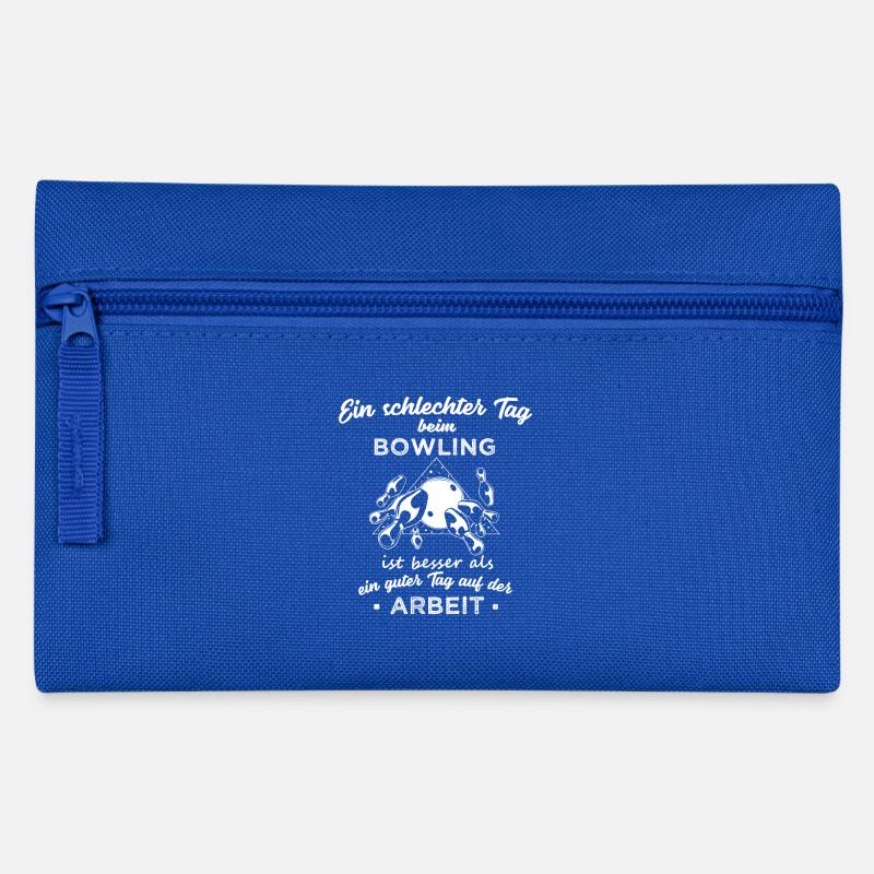 ein schlechter Tag beim Bowling Geschenk - Federtasche - Royalblau