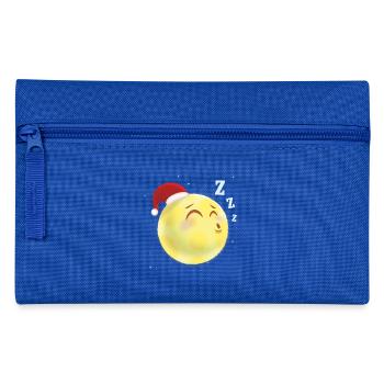 lune de sommeil - illustration drôle pour les enfants - Trousse - bleu royal - Devant