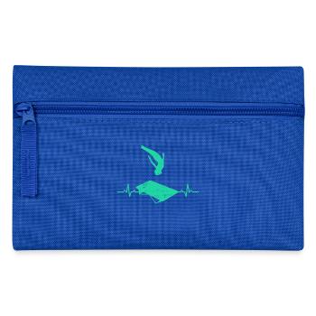 Trampolin springen Herzschlag Salto geschenk jump - Federtasche - Royalblau - Vorne