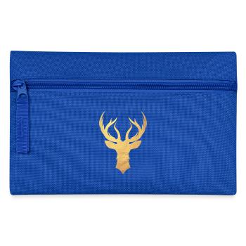 Gold deer - deer antler - Pencil Case - royal blue - Front