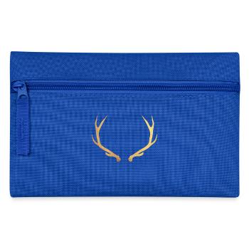 Gold deer - deer antler - Pencil Case - royal blue - Front