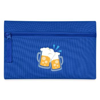 wiesn bier krüge - Federtasche - Royalblau - Vorne