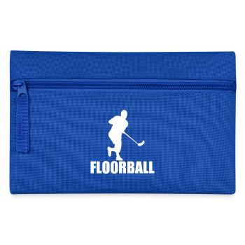Floorball Unihockey Geschenk - Federtasche - Royalblau - Vorne