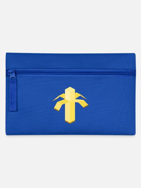 Abstrakte Darstellung einer Banane - Federtasche - Royalblau