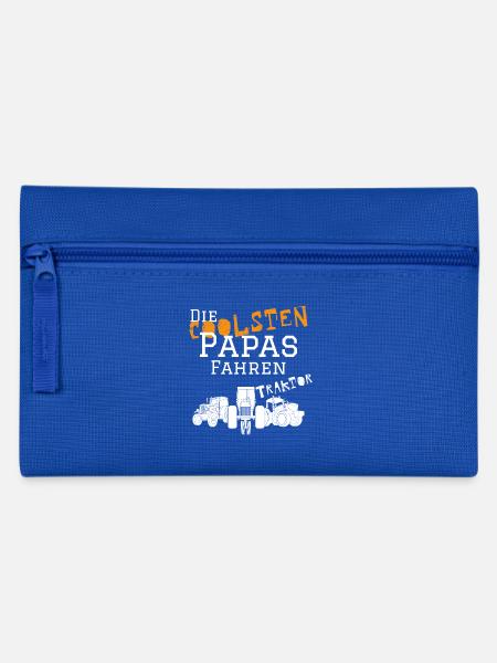 Die coolsten Papa Traktor - Federtasche - Royalblau