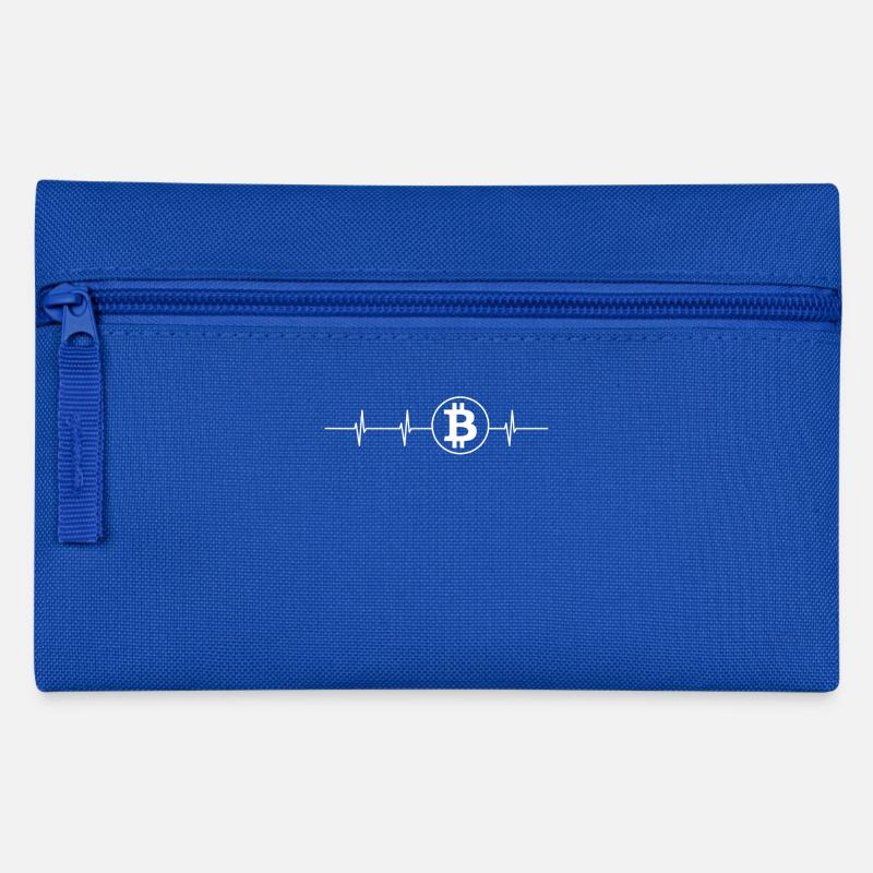 bitcoin heartbeat - Federtasche - Royalblau