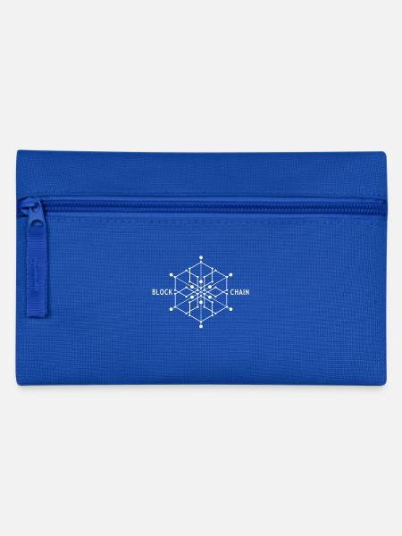 chaîne de blocs, Bitcoin monnaie numérique, cadeau - Trousse - bleu royal