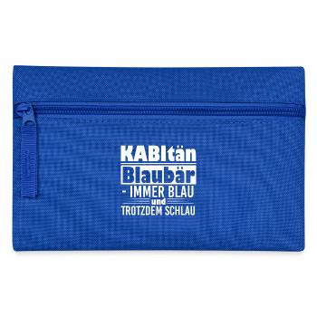 Abi Abitur Abschluss Geschenk Shirt Abimotto - Federtasche - Royalblau - Vorne