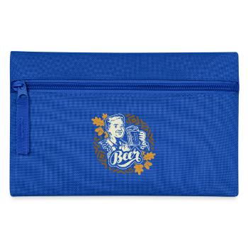 Retro Man Biertrinker t-shirt - Federtasche - Royalblau - Vorne