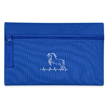Heartbeats Horses Love T-shirt - Federtasche - Royalblau - Vorne