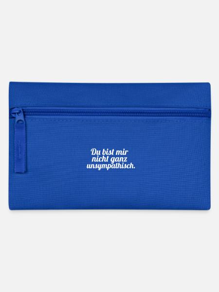 Du bist mir nicht ganz unsympathisch! Norddeutsch - Federtasche - Royalblau