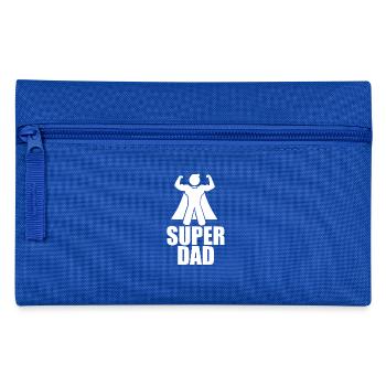 "SUPER DAD" Tshirt - Geschenkidee - Federtasche - Royalblau - Vorne