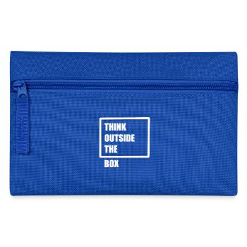 Think outside the box - Anders denken - Federtasche - Royalblau - Vorne
