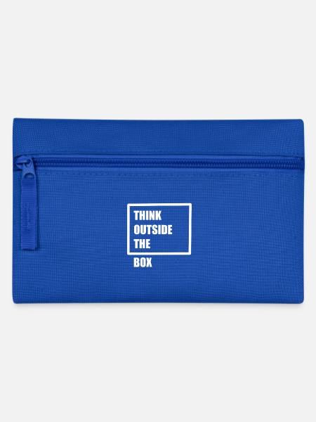 Think outside the box - Anders denken - Federtasche - Royalblau