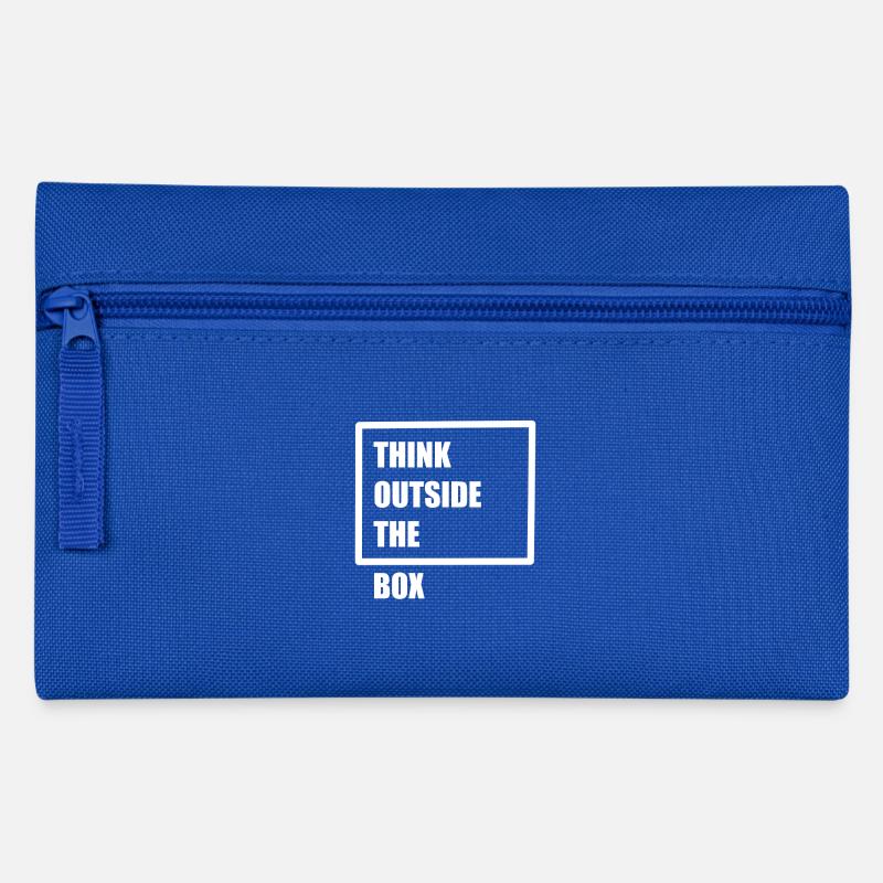 Think outside the box - Anders denken - Federtasche - Royalblau