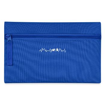 Heartbeat Driving Instructor T-Shirt Gift Driving School - Pencil Case - royal blue - Front