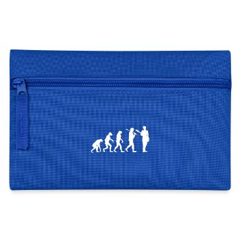 Evolution guitar guitarist music gift - Pencil Case - royal blue - Front