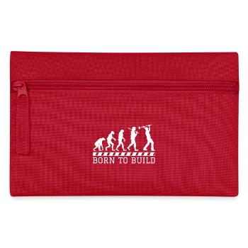 Evolution construction worker gift construction job work - Pencil Case - red - Front