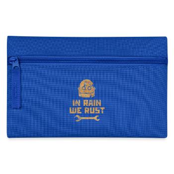 Robot, cyborg, machine - rouille sous la pluie - Trousse - bleu royal - Devant