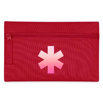 Pinkes schlichtes großes einfaches 6-Kreuz Design - Federtasche - Rot - Vorne