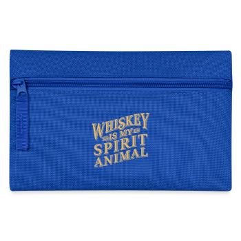 Funny Drinking Whiskey is my Spirit Animal - Pencil Case - royal blue - Front