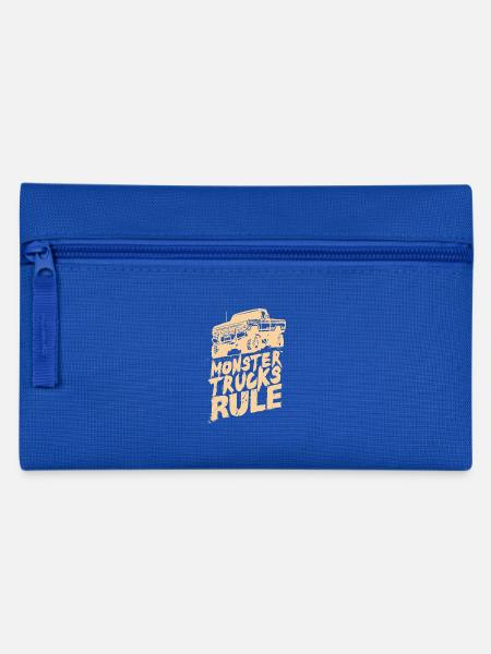 Monster Trucks Rule Monster Truck Car Gift - Pencil Case - royal blue