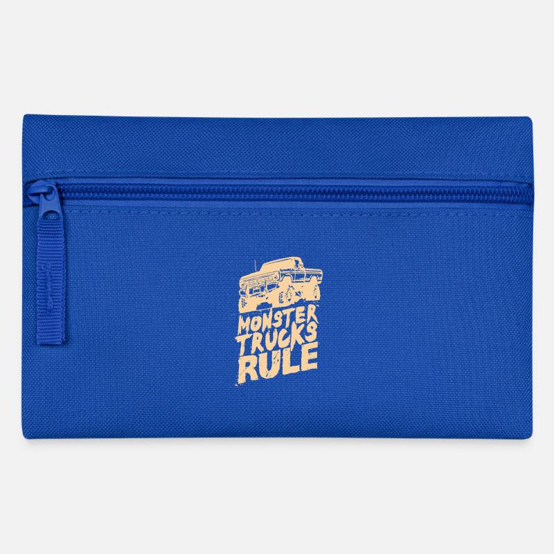 Monster Trucks Rule Monstertruck Auto Geschenk - Federtasche - Royalblau