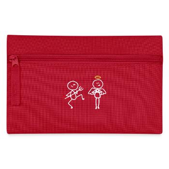 Ange diable dieu religion drôle contraires - Trousse - rouge - Devant