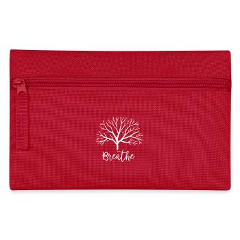 Breathe Meditation Yoga Tree Nature - Pencil Case - red - Front