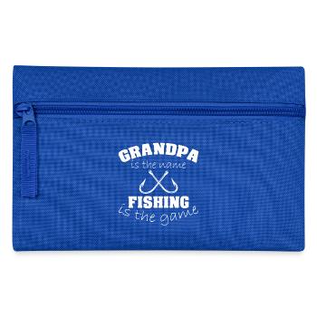 OPA GROßVATER GRANDPA ANGELN FISHING FISCHER - Federtasche - Royalblau - Vorne