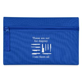 Couteau de chef cuisine profession cadeau de couteau de cuisine - Trousse - bleu royal - Devant