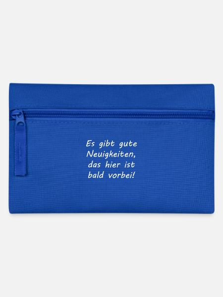 Bald vorbei - Federtasche - Royalblau