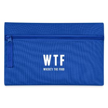 wheres the food - Pencil Case - royal blue - Front