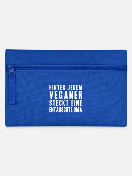 Veganer Oma Omie Essen Geschenkidee - Federtasche - Royalblau