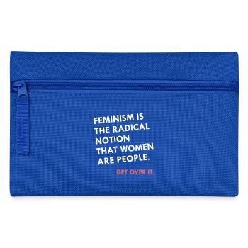 feminism is the radical notion that women are ppl! - Pencil Case - royal blue - Front