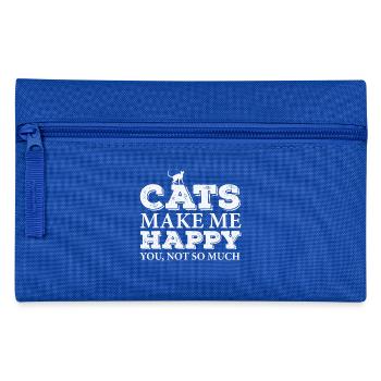 Chat drôle - Trousse - bleu royal - Devant
