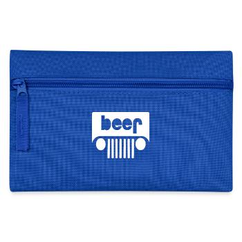 Beer / Jeep ... Geschenkidee - Federtasche - Royalblau - Vorne