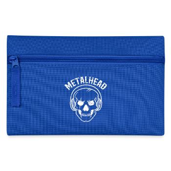 Metal tête de mort heavy cadeau musique Rock Festival - Trousse - bleu royal - Devant