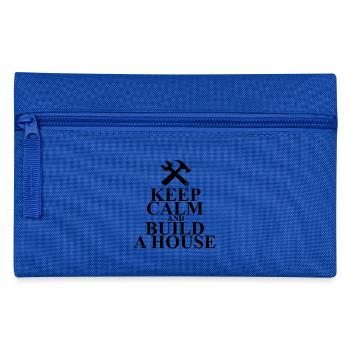 Bauen - Federtasche - Royalblau - Vorne