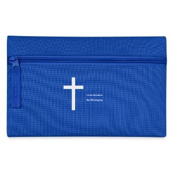 Je suis catholique. Par conviction. - Trousse - bleu royal - Devant